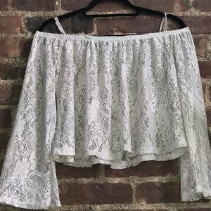 Charlotte Russe Off the shoulder over shirt